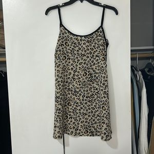Leopard slip dress